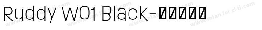 Ruddy W01 Black字体转换